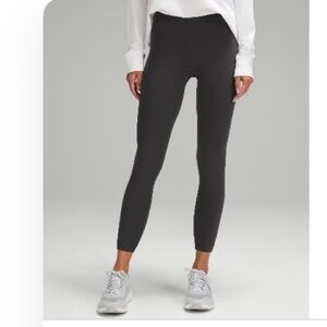 🍋lululemon Wunder Under SmoothCover Hugh Rise Tight 25” size 10 in Graphite Grey